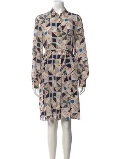 Pre-owned Max Mara Printed Midi Length Dress In Neutrals