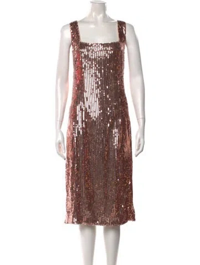 Pre-owned Max Mara Printed Midi Length Dress W/ Tags In Multi