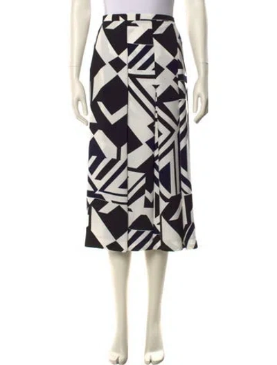 Pre-owned Max Mara Printed Midi Length Skirt In Neutral