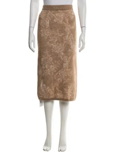 Pre-owned Max Mara Printed Midi Length Skirt In Neutrals