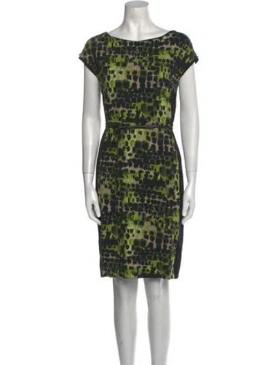 Pre-owned Max Mara Printed Mini Dress In Black