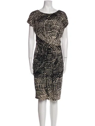 Pre-owned Max Mara Printed Mini Dress In Black