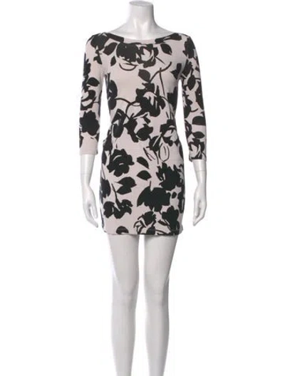 Pre-owned Max Mara Printed Mini Dress In Black