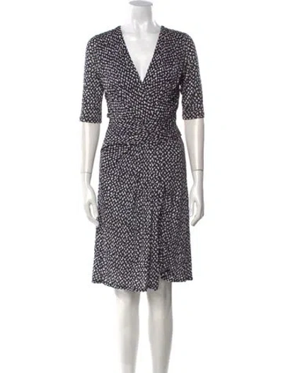 Pre-owned Max Mara Printed Mini Dress In Blue