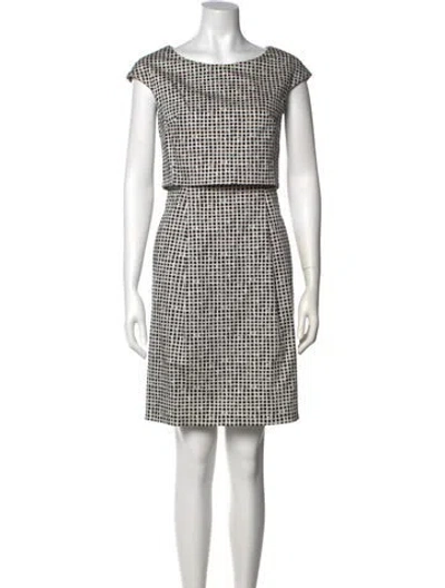 Pre-owned Max Mara Printed Mini Dress In Neutral