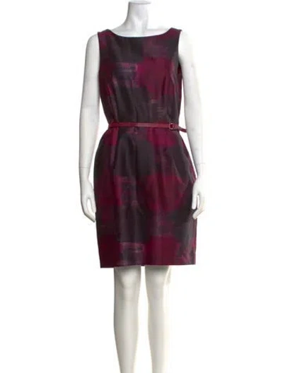 Pre-owned Max Mara Printed Mini Dress In Pink
