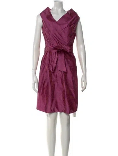 Pre-owned Max Mara Printed Mini Dress In Purple