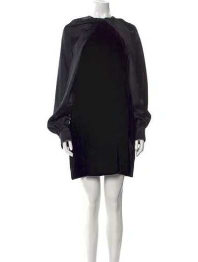 Pre-owned Max Mara Printed Mini Dress W/ Tags In Black