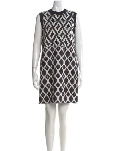 Pre-owned Max Mara Printed Mini Dress In White