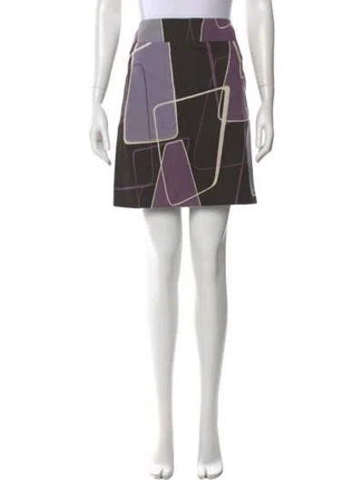 Pre-owned Max Mara Printed Mini Skirt In Multi