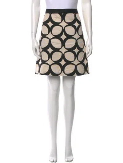 Pre-owned Max Mara Printed Mini Skirt In Neutral