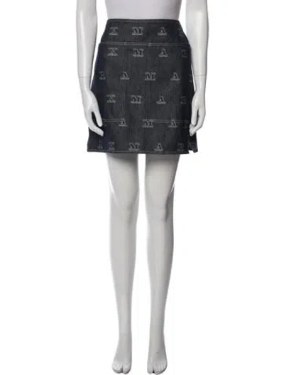 Pre-owned Max Mara Printed Mini Skirt In White
