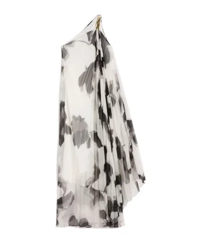 MAX MARA FLORAL-PRINT PLEATED MAXI DRESS