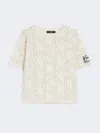 Max Mara Printed Organic Cotton T-shirt In White