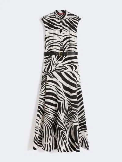 Max Mara Printed Poplin Shirt Dress In Animal Print