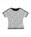 Max Mara Printed Round-collar Short-sleeved T-shirt In Gray