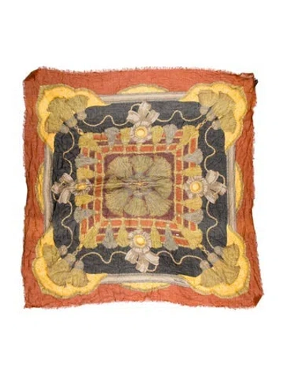 Pre-owned Max Mara Printed Scarf In Brown