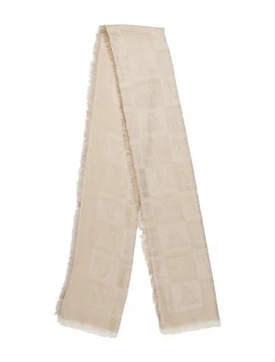 Pre-owned Max Mara Printed Scarf In Neutral