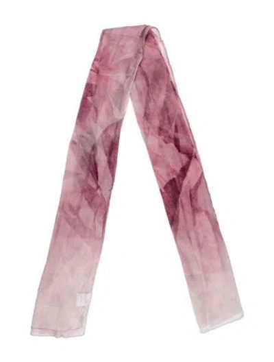 Pre-owned Max Mara Printed Scarf In Pink