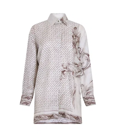Max Mara Printed Shirt In White