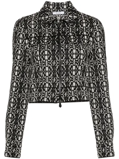 Max Mara Printed Short Jacket In Black