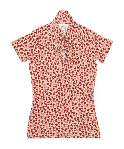 Max Mara Printed Short-sleeved T-shirt In Pink
