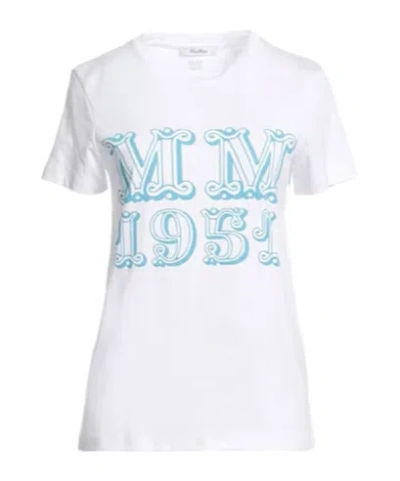 Max Mara Printed Short-sleeve T-shirt In White