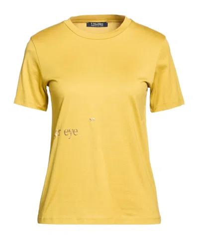 Max Mara Printed Short-sleeve T-shirt In Yellow