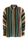 Max Mara Studio Multicolor Striped Silk Shirt In Multi