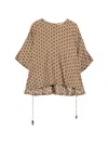 Max Mara Printed Silk Blouse In Brown