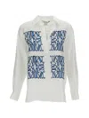 Max Mara Printed Silk Blouse In White