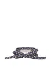 Max Mara Adjustable Paisley Bow Tie Accessory In Blue
