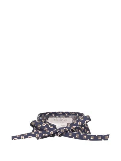 MAX MARA PRINTED SILK COLLAR