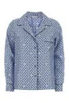 Max Mara Printed Silk Disco Shirt In Blue