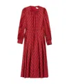 Max Mara Printed Silk Dress In Red