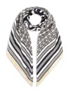 Max Mara Printed Silk Foulard In 蓝色