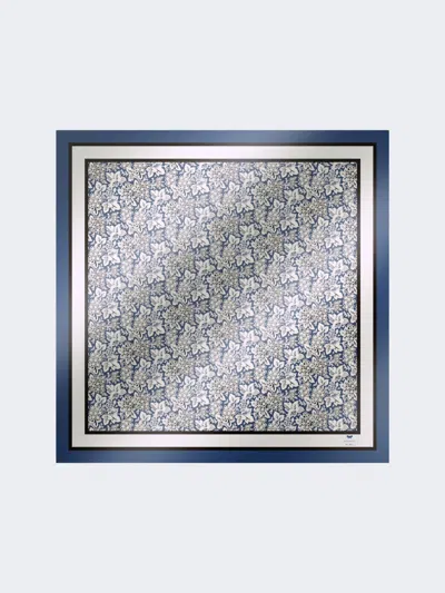 Max Mara Printed Silk Foulard In Blue