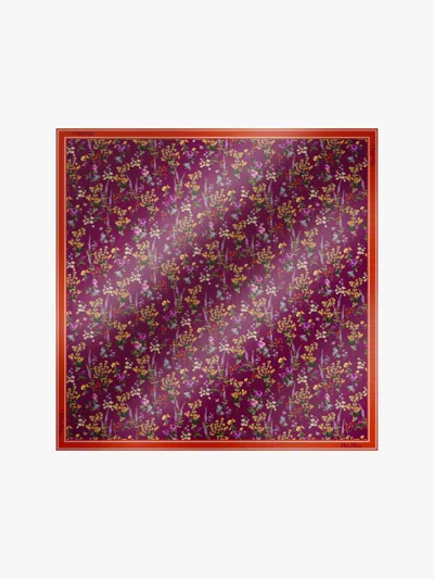 Max Mara Printed Silk Foulard In Red