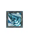 Max Mara Printed Silk Foulard In Blue