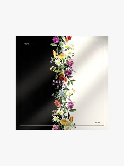 Max Mara Printed Silk Foulard In White