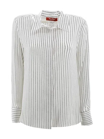 MAX MARA PRINTED SILK LAMA SHIRT