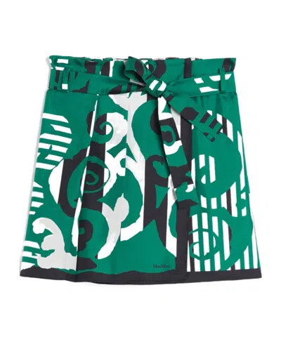Max Mara Printed Silk Mini Skirt