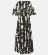 MAX MARA PRINTED SILK ORGANZA GOWN