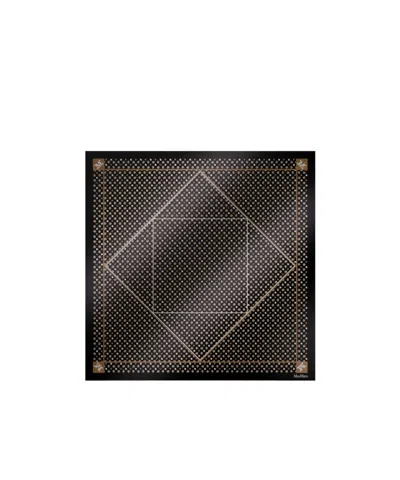 Max Mara Printed Silk Oversized Scarf In Black