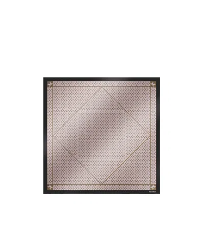 Max Mara Printed Silk Oversized Scarf In Pink