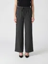 Max Mara Rope Pinstripe Wide-leg Pull-on Pants In Black