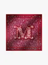 Max Mara Printed Silk Scarf In Dark Red