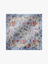 Max Mara Printed Silk Scarf In Light Blue