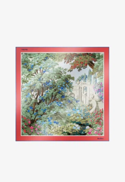 Max Mara Printed Silk Scarf In Multi