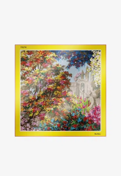Max Mara Printed Silk Scarf In Multi
